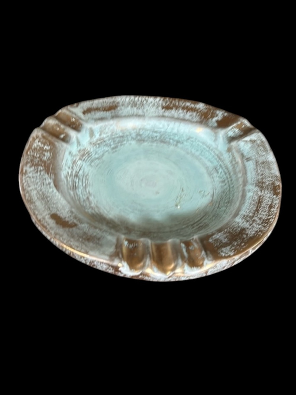 Vintage Stangl 24k Antique Gold Ashtray